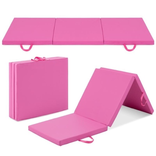 Tri-Fold Exercise Fitness Workout Gym Floor Mat with Handles - Appears New  - Lot 436