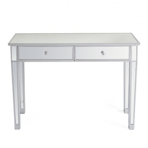 Zimtown Modern 2 Drawer Mirrored Vanity, Dressing Table, Desk, Sliver - E-Comm Return, Appears New   - Lot 466