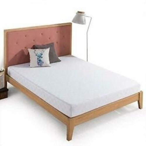 Zinus 6 Inch Gel-Infused Green Tea Memory Foam Mattress, Short Queen - Appears New   - Lot 469