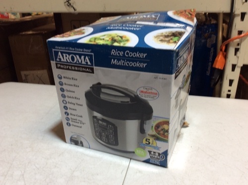 Aroma Professional Rice Cooker/Multicooker. Powers Up, Not Tested Further. - Lot 487