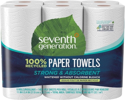 Seventh Generation, 100% Recycled Paper Towels, 6 Count - Lot 509