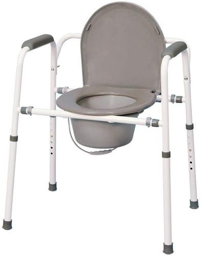 MedPro Homecare Commode Chair with Adjustable Height, Gray. Appears New - Lot 514