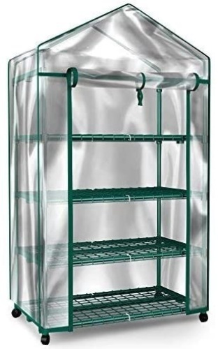 Home-Complete Mini Greenhouse-4-Tier Indoor Outdoor Sturdy Portable Shelves-Grow Plants, Seedlings, Herbs, or Flowers In Any Season-Gardening Rack. Appears New - Lot 537