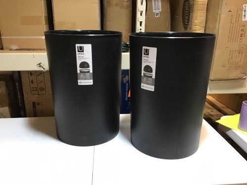 Lot of (2) Umbra 10.3gal Grand Indoor Trash Cans. No Lids. Unused Condition - Lot 602
