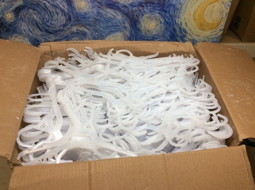 Huge Lot of New Retail Style Plastic Hangers - Lot 615