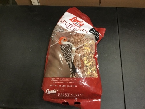 20 lb. Bag of Fruit and Nut High Energy Mix Bird Food. Hole in Bag - Lot 631