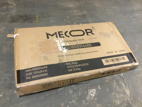 Mecor Computer Desk Study Writing Table for Home Office with 4 Storage Positions and Keyboard Tray - E-Comm Return, Appears New - Lot 668