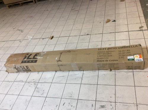 10 ft. Patio Umbrella. Appears New - Lot 718