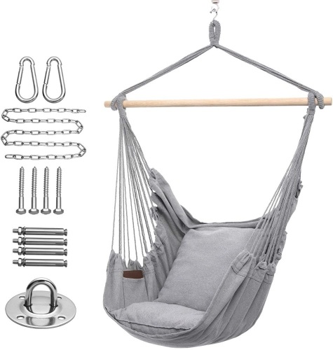 Y- STOP Hammock Chair Hanging Rope Swing, Max 320 Lbs. Appears New - Lot 727