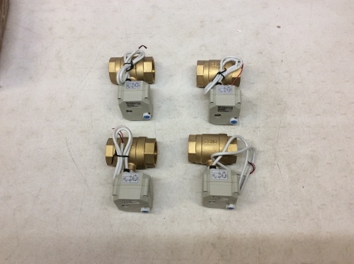 Lot of (4) Motorized/Electric Ball Valves, 1.75". Appear New - Lot 731