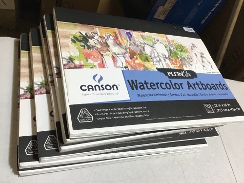 Lot of (6) Watercolor Artboard Books - Lot 749