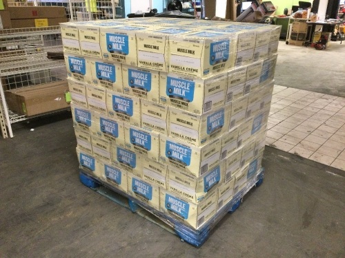Pallet of (102) Cases of Muscle Milk, Vanilla. Each Case has (12) 17 oz. Bottles. Best by Date of Jan 24, 2021 - Lot 3024