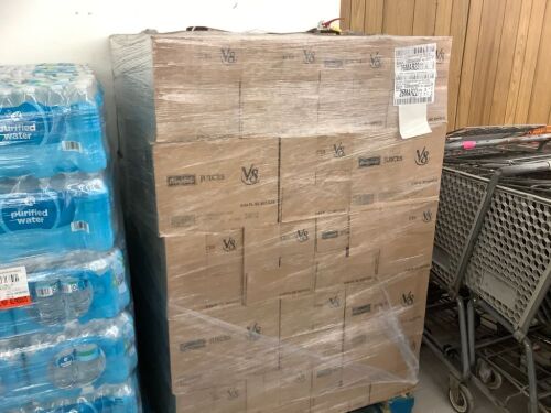 Pallet of V8 Splash Strawberry Kiwi Juice, 80 boxes on Pallet, 6 Bottles per box, Expires March 26, 2022 - Lot 17