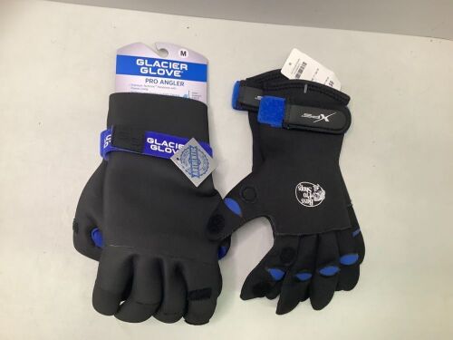 Lot of (2) Glove Sets, Glacier Glove, Pro Angler, Medium, XPS Gloves, Size Unknown,  Appears New - Lot 151