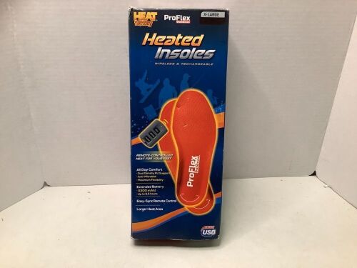 Heat Factory, Heated Insoles, XLarge, Appears New - Lot 163