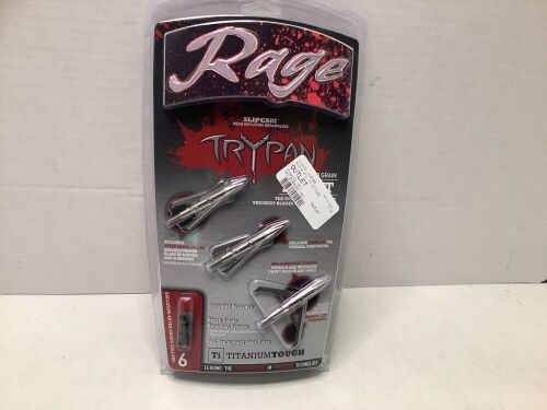Rage Slipcam Rear Deploying Broadheads, Appears New - Lot 248