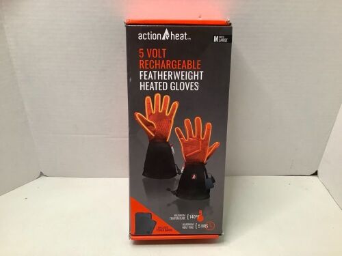 Action Heat 5 Volt Rechargeable Heated Gloves, Men's Large, Appears New - Lot 659