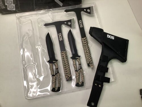 SOG Throwing Knife and Ax Set, Ecommmerce Return - Lot 684