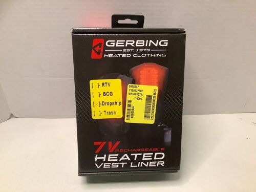 Gerbing 7V Rechargeable Heated Vest Liner, Appears New - Lot 695