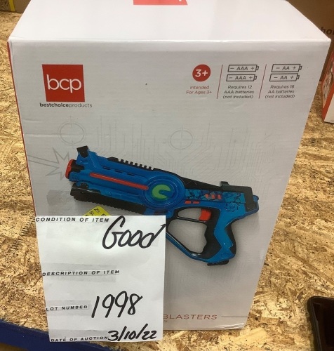 Set of 4 Infrared Laser Tag Blasters for Kids & Adults w/ 4 Settings - Lot 1998