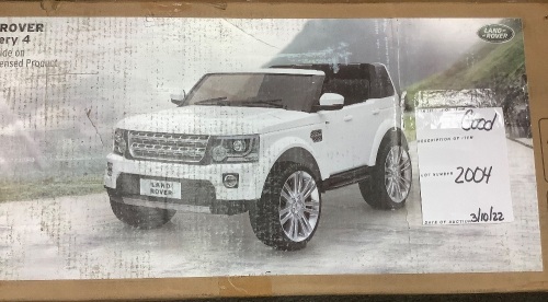 12V 2-Seater Licensed Land Rover Ride-On w/ Parent Remote Control - Lot 2004