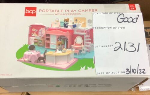 Camper Van Playset Pretend Play Dollhouse with Tiny Critters - Lot 2131