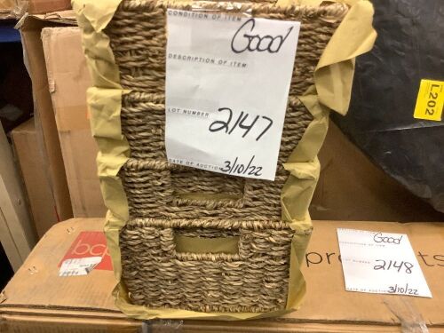 Hyacinth Storage Baskets w/ Inserts - Lot 2147