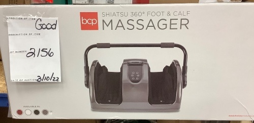 Therapeutic Foot Massager w/ High Intensity Rollers, Remote, 3 Modes - Lot 2156