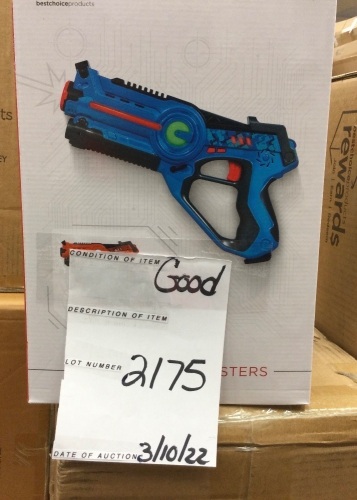 Set of 4 Infrared Laser Tag Blasters for Kids & Adults w/ 4 Settings - Lot 2175