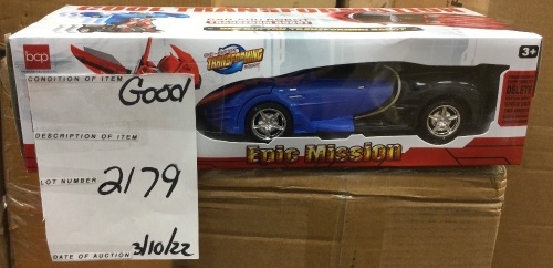 1/18 Scale RC Remote Control Transforming Robot Car Toy - Lot 2179