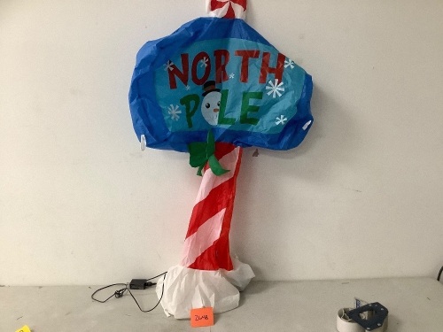 Inflatable North Pole Sign - Lot 2648
