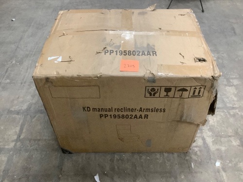 KD Armless Manual Recliner - Lot 2703