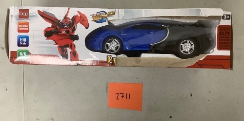 1/18 Scale RC Remote Control Transforming Robot Car Toy - Lot 2711