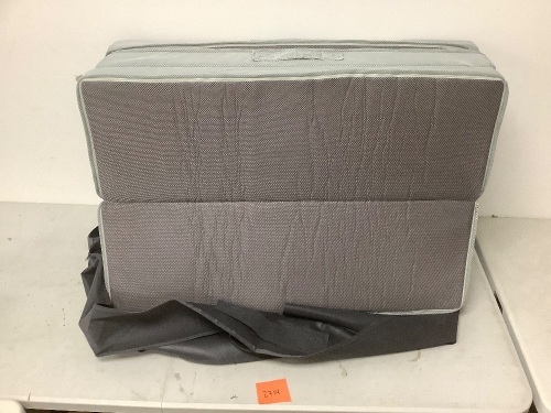 Folding Portable Mattress Topper w/ Plush Foam - 4in, Twin - Lot 2714