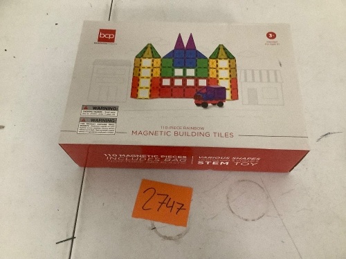 110-Piece Kids Magnetic Tiles STEM Construction Toy Building Block Set - Lot 2747