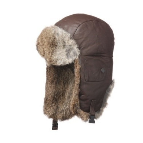GARMENT” LEATHER COWHIDE AVIATOR WITH RABBIT TRIM, New - Lot 15
