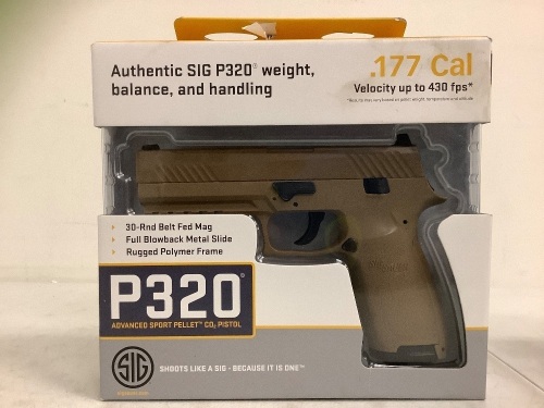 Sig Sauer P320 CO2 Powered Air Pistol, Untested, E-Commerce Return, Retail 124.99 - Lot 16