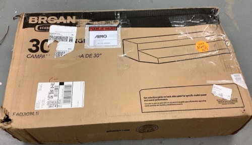 Broan 30" Range Hood, Appears New - Lot 33