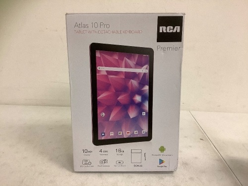 RCA Atlas 10 Pro Tablet w/ Detachable Keyboard, Powers Up, Appears New - Lot 51