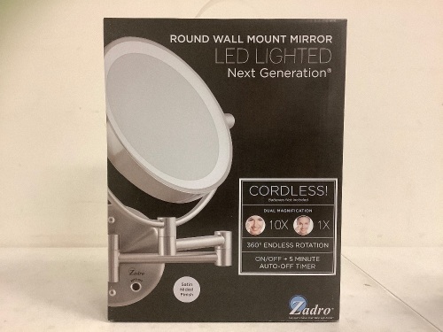 Zadro Wall Mounted LED Lighted Mirror, Untested, Appears New - Lot 138