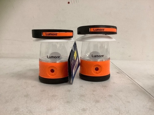 Lot of (2) Lumore Lanterns, Works, Missing Knobs, E-Commerce Return - Lot 163