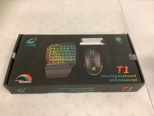 Glowing Keyboard/ Mouse Set, Works, Appears New - Lot 166