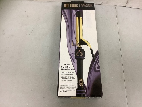 Hot Tools 1" Gold Curling Iron, Powers Up, E-Commerce Return - Lot 205
