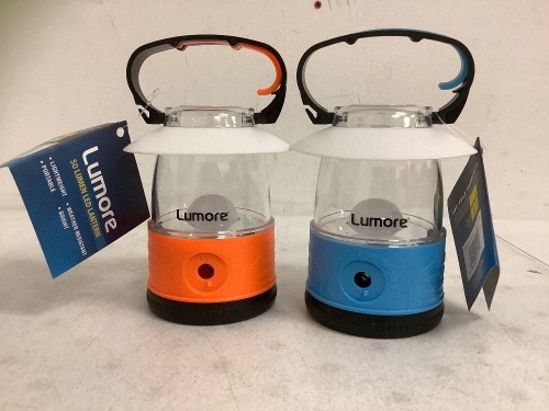 Lot of (2) Lumore Lanterns, Works, Missing Knobs, E-Commerce Return - Lot 208