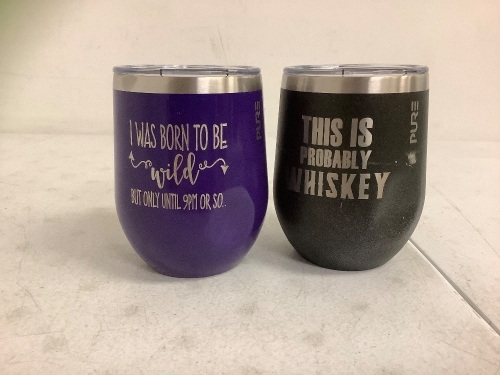 Lot of (2) Wine Tumblers, Dented, E-Commerce Return - Lot 250
