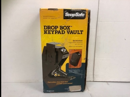 SnapSafe Drop Box Keypad Vault, E-Commerce Return - Lot 455