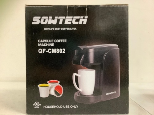 Sowtech Capsule Coffee Machine, Powers Up, Appears New - Lot 474