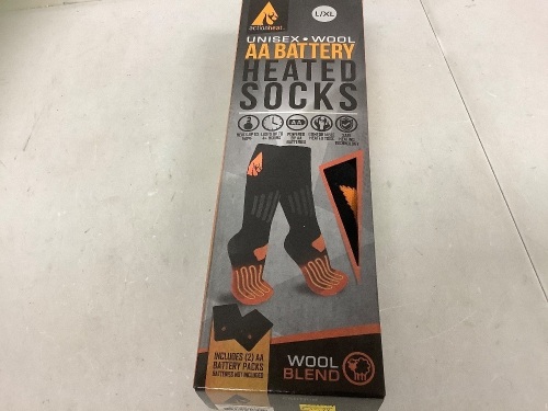 Action Heat AA Battery Heated Socks, L/XL, Powers Up, E-Commerce Return - Lot 513
