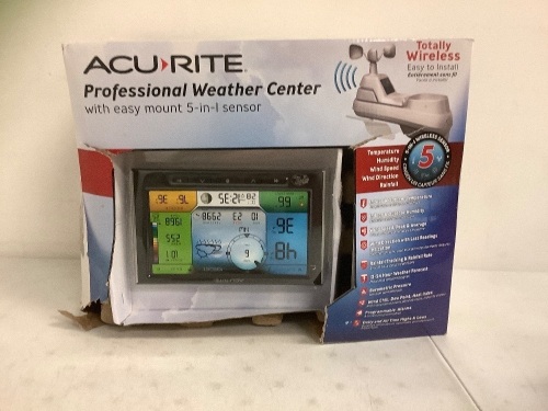Acurite Professional Weather Center, Powers Up, E-Commerce Return - Lot 529
