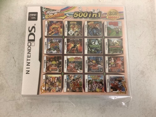 Nintendo DS Super Combo 500 in 1, Appears New - Lot 579